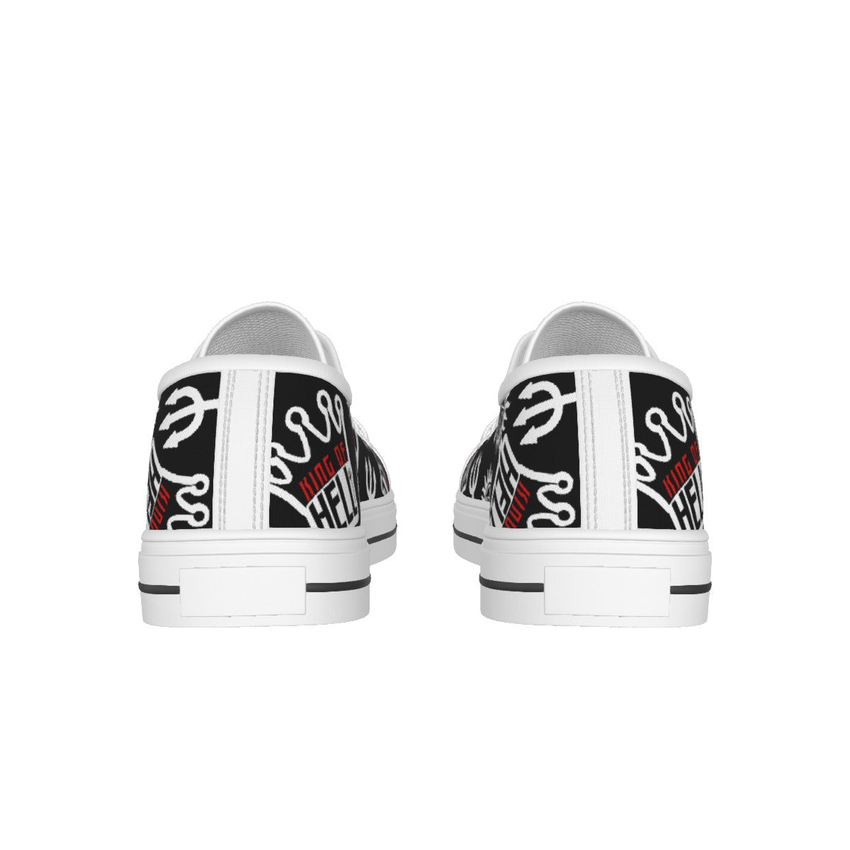 Crowley - Black AOP Canvas Lo - Top Shoe - Supernatural Inspired - Goblin Wood Exclusive - Goblin Wood