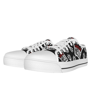 Crowley - Black AOP Canvas Lo - Top Shoe - Supernatural Inspired - Goblin Wood Exclusive - Goblin Wood