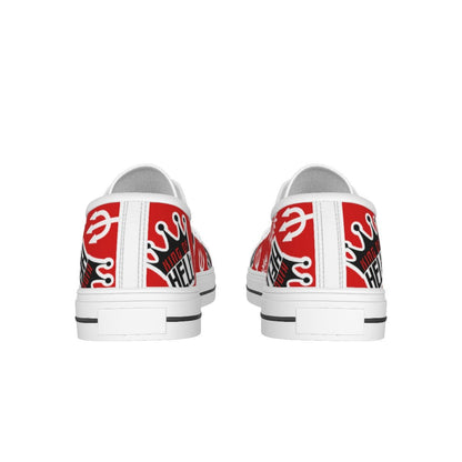 Crowley - Red AOP Canvas Lo - Top Shoe - Supernatural Inspired - Goblin Wood Exclusive - Goblin Wood