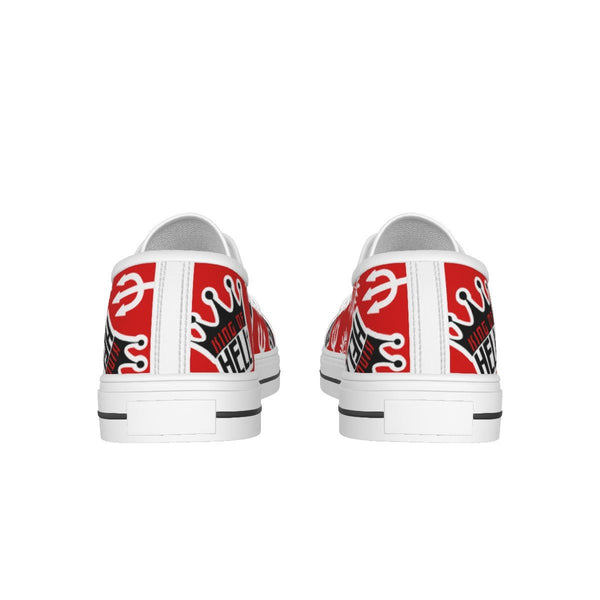 Crowley - Red AOP Canvas Lo - Top Shoe - Supernatural Inspired - Goblin Wood Exclusive - Goblin Wood