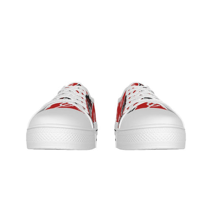 Crowley - Red AOP Canvas Lo - Top Shoe - Supernatural Inspired - Goblin Wood Exclusive - Goblin Wood