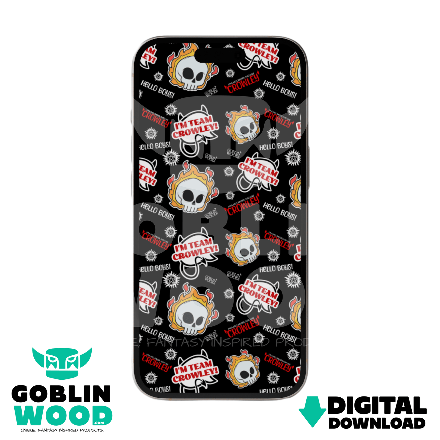 Crowley - Supernatural Inspired Digital Screen Background - Goblin Wood Exclusive - Goblin Wood