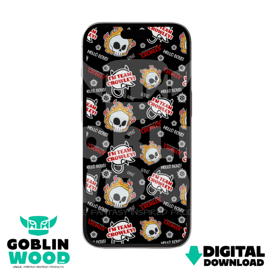 Crowley - Supernatural Inspired Digital Screen Background - Goblin Wood Exclusive - Goblin Wood