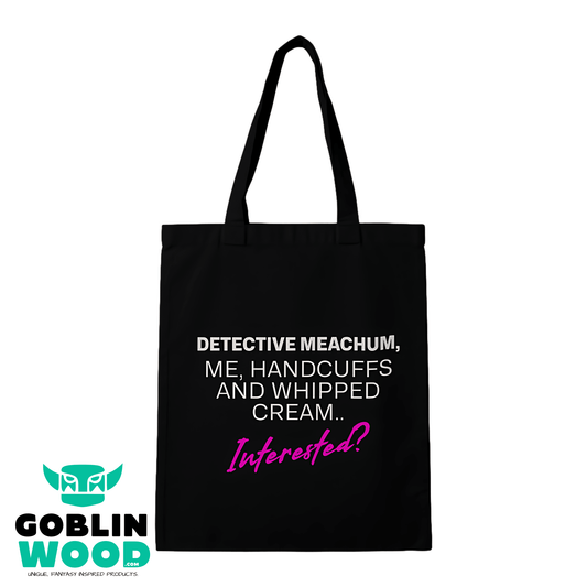 Cuffs and Cream - Black Tote Bag - Countdown Inspired - Goblin Wood Exclusive - Goblin Wood