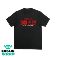 Dean - Black Varsity Premium T-Shirt -  - Goblin Wood Exclusive