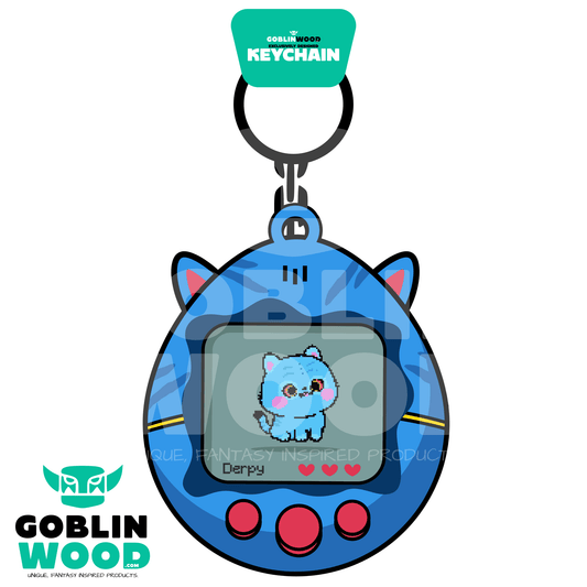Derp - Acrylic Tamagotchi Style Keychain - KPop Demon Hunters Inspired - Goblin Wood Exclusive - Goblin Wood