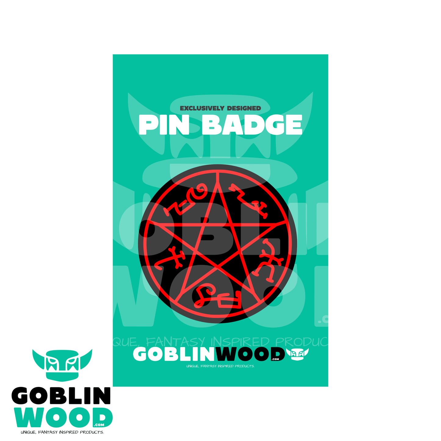 Devils Trap - Acrylic Pin Badge - Supernatural Inspired - Goblin Wood Exclusive - Goblin Wood