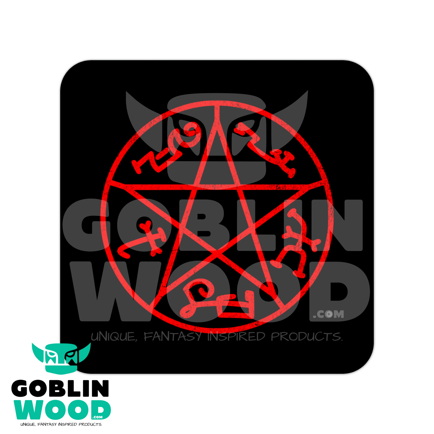 Devils Trap - Drinks Coaster - Supernatural Inspired - Goblin Wood Exclusive - Goblin Wood
