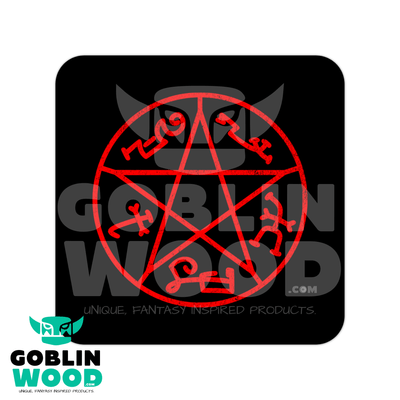 Devils Trap - Drinks Coaster - Supernatural Inspired - Goblin Wood Exclusive