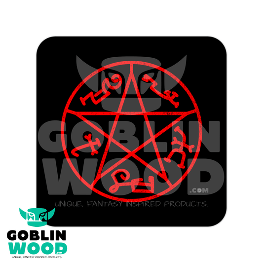 Devils Trap - Drinks Coaster - Supernatural Inspired - Goblin Wood Exclusive - Goblin Wood
