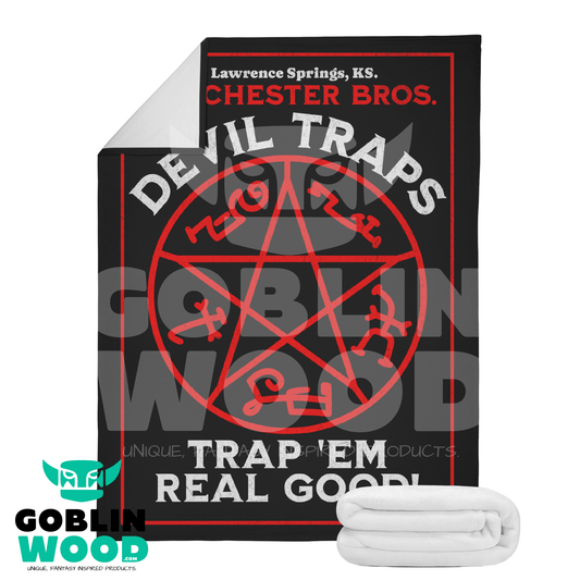 Devils Trap - Dual - Sided Stitched Blanket - Supernatural Inspired - Goblin Wood Exclusive - Goblin Wood
