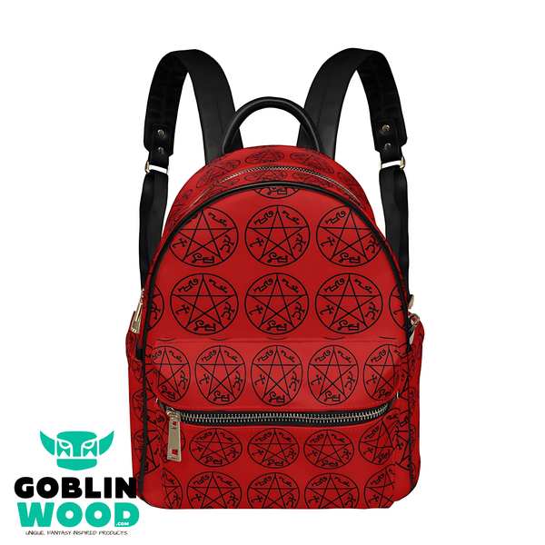 Devils Trap - Red Mini Backpack - Supernatural Inspired - Goblin Wood Exclusive - Goblin Wood