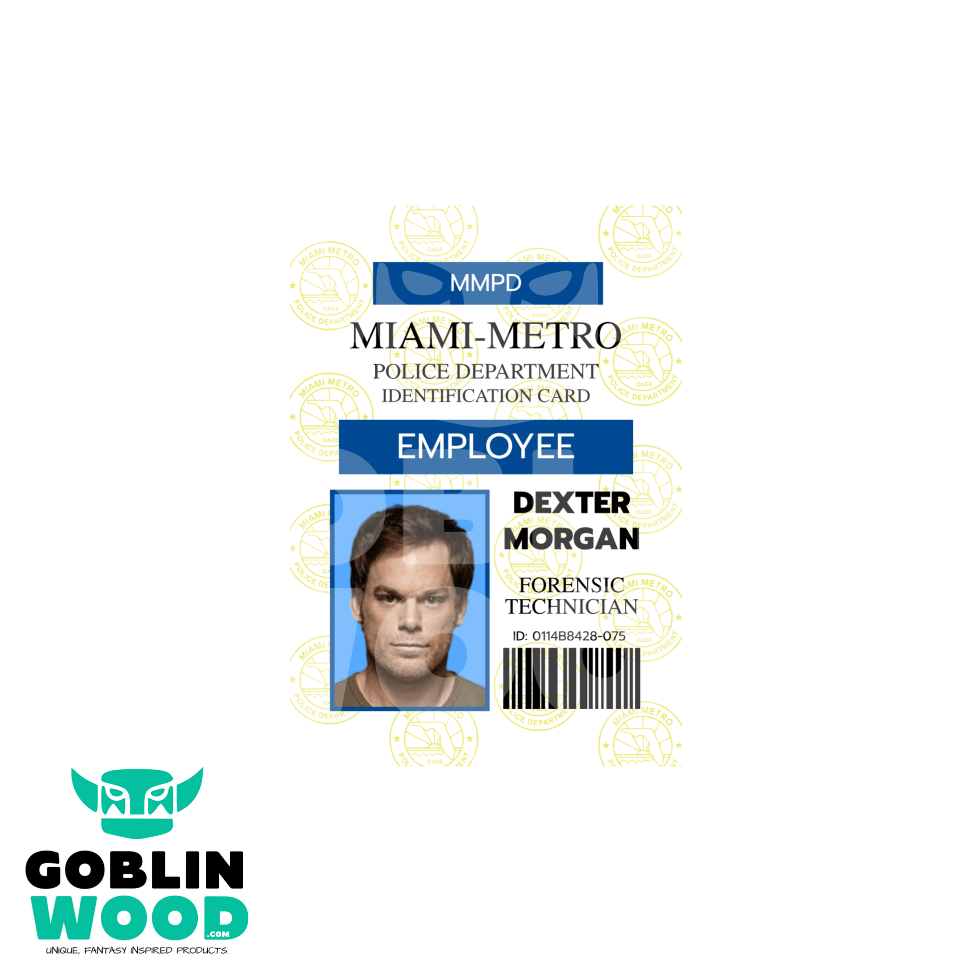 Dexter Morgan - Miami Metro ID Card - Dexter Inspired - Goblin Wood Exclusive - Goblin Wood