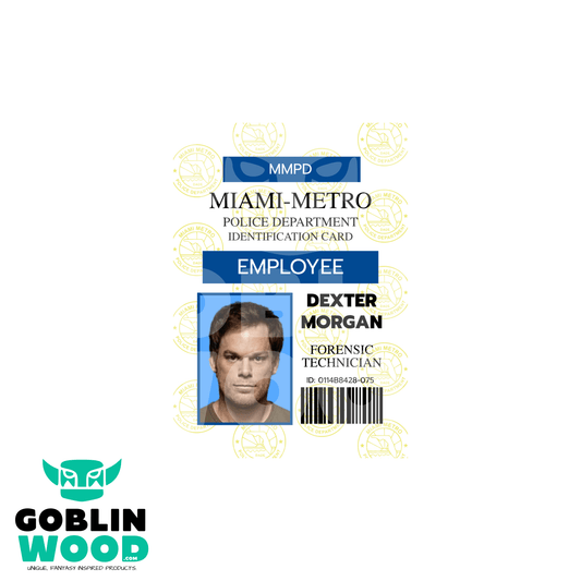 Dexter Morgan - Miami Metro ID Card - Dexter Inspired - Goblin Wood Exclusive - Goblin Wood