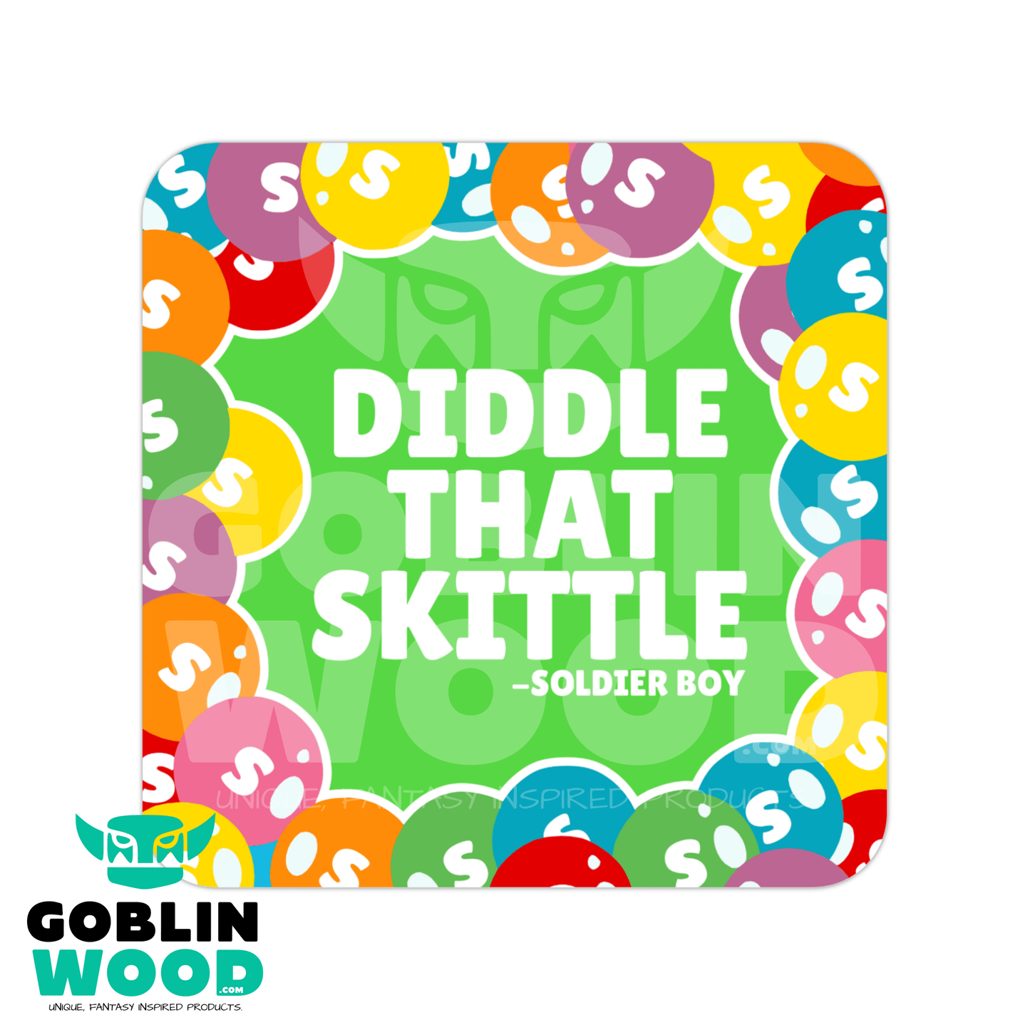 Diddle That Skittle - Drinks Coaster -  - Goblin Wood Exclusive - Goblin Wood