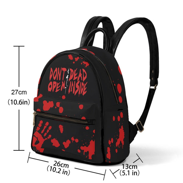 Don't Open, Dead Inside - Black Mini Backpack - The Walking Dead Inspired - Goblin Wood Exclusive - Goblin Wood