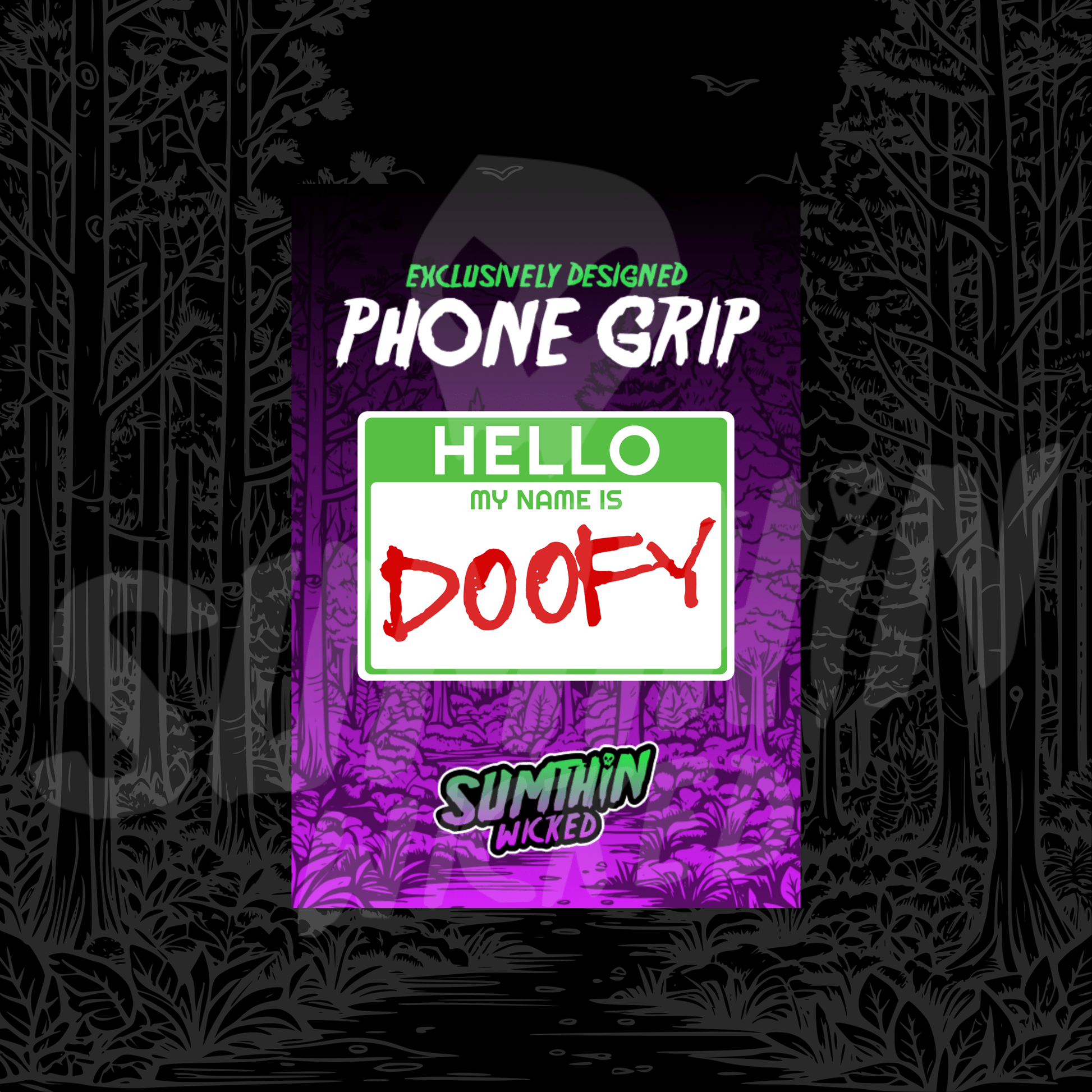 Doofy - Acrylic Phone/Kindle Grip - Scary Movie Inspired - Sumthin Wicked Exclusive - Goblin Wood