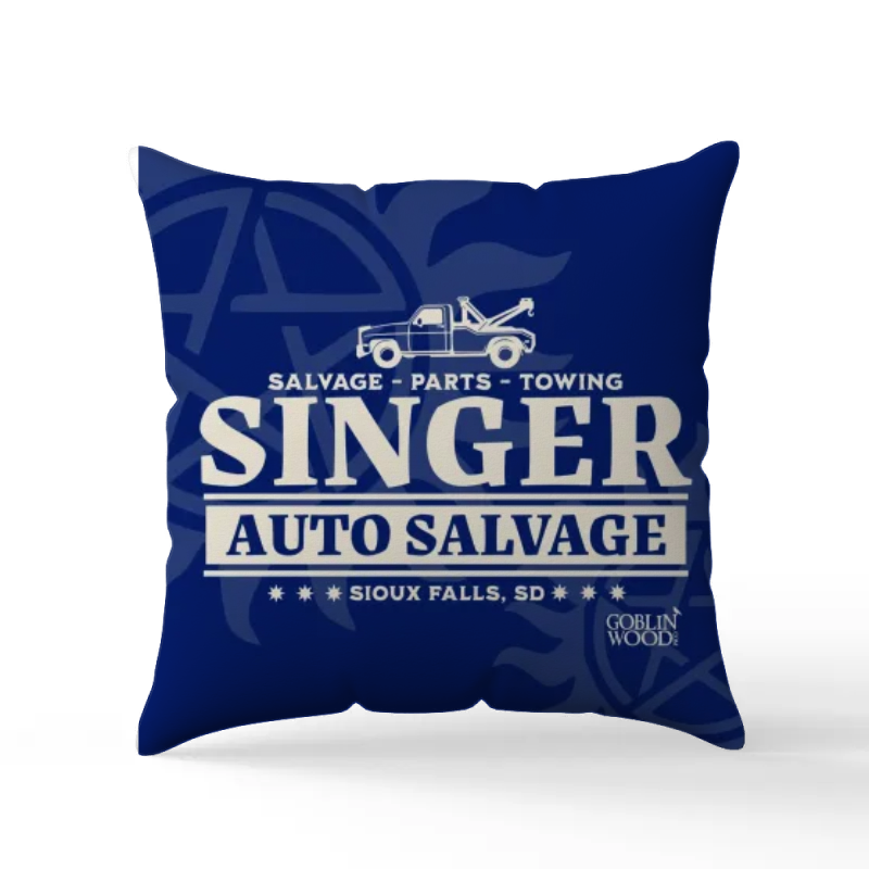 Singer Salvage - Scatter Cushion - Supernatural Inspired - Goblin Wood Exclusive