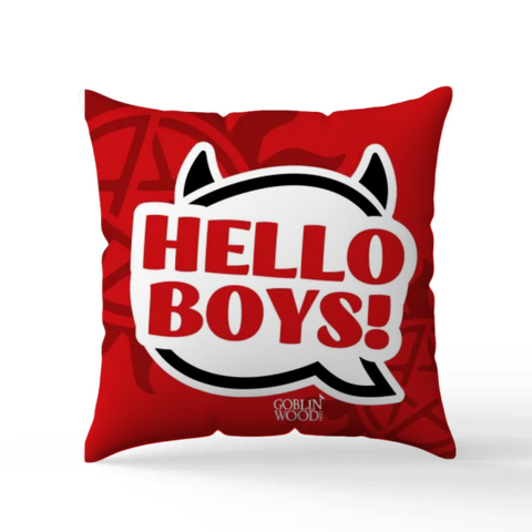 Hello Boys! Scatter Cushion - Supernatural Inspired Goblin Wood Exclusive