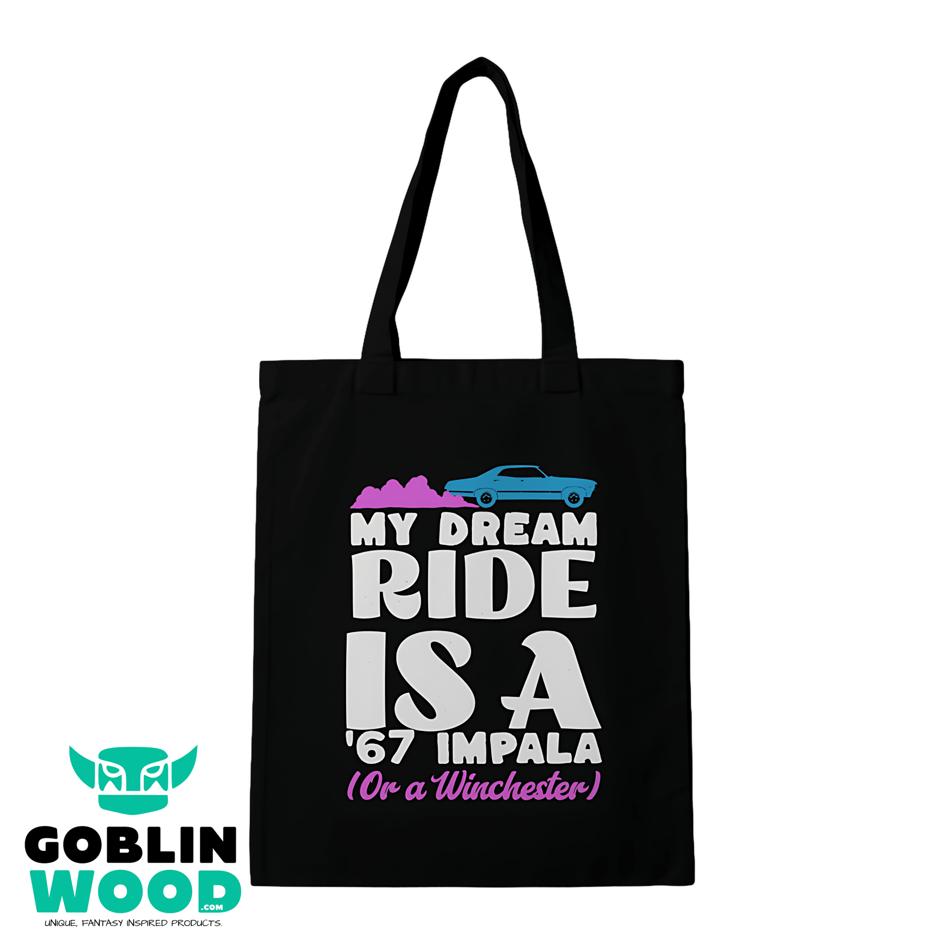 Dream Ride - Black Tote Bag - Supernatural Inspired - Goblin Wood Exclusive - Goblin Wood