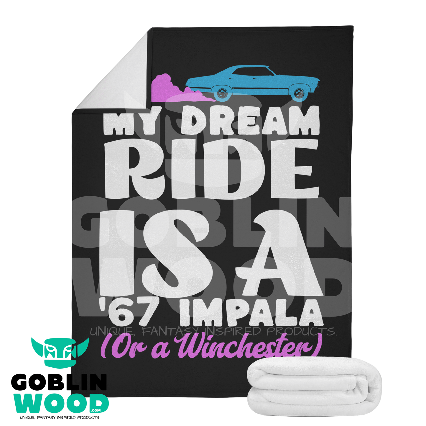 Dream Ride - Dual - Sided Stitched Blanket - Supernatural Inspired - Goblin Wood Exclusive - Goblin Wood