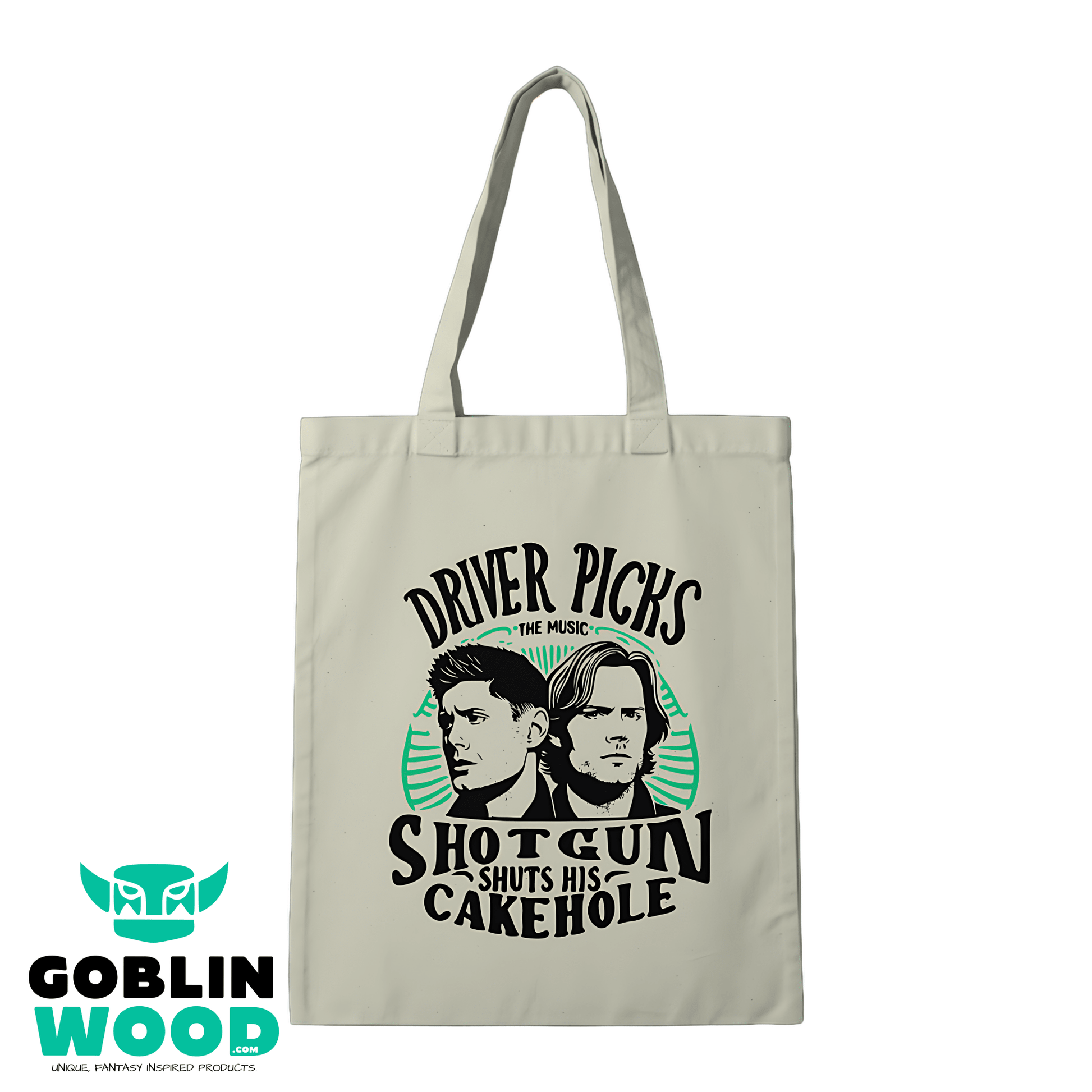 Driver - Natural Tote Bag - Supernatural Inspired - Goblin Wood Exclusive - Goblin Wood