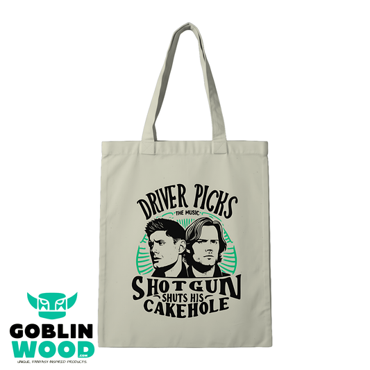 Driver - Natural Tote Bag - Supernatural Inspired - Goblin Wood Exclusive - Goblin Wood