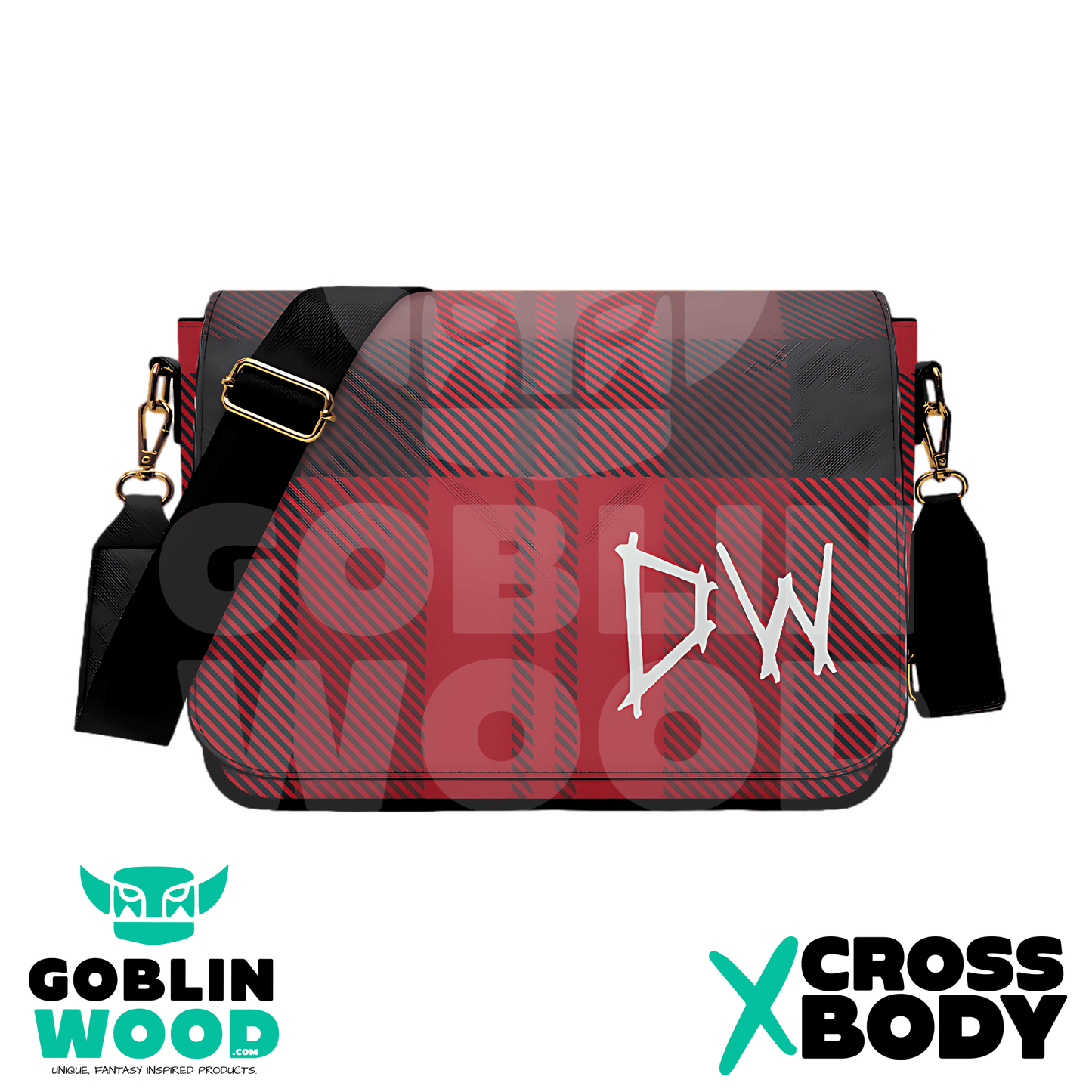 DW Plaid - PU Cross Body Hand Bag - Supernatural Inspired - Goblin Wood Exclusive - Goblin Wood