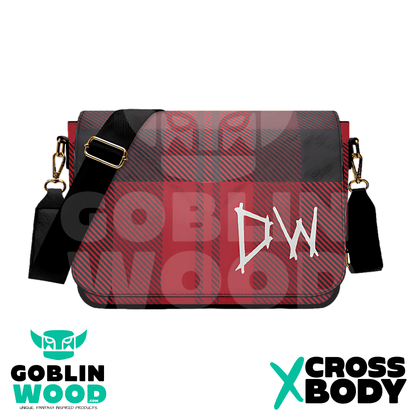 DW Plaid - PU Cross Body Hand Bag - Supernatural Inspired - Goblin Wood Exclusive - Goblin Wood