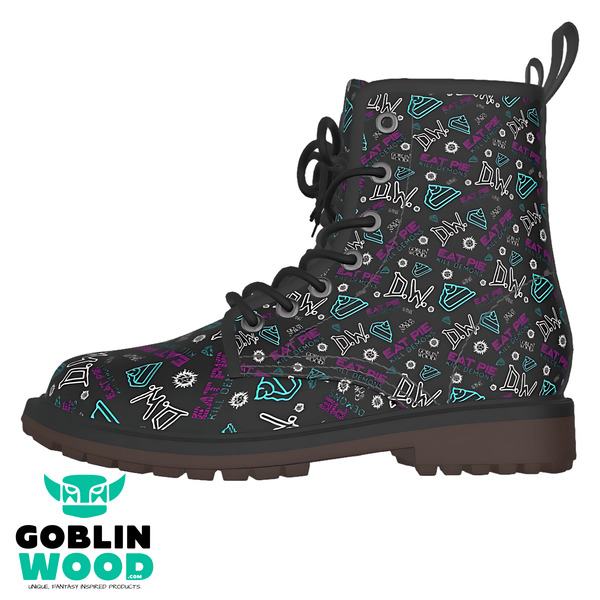 Eat Pie AOP Short Boot - Supernatural Inspired - Goblin Wood Exclusive - Goblin Wood