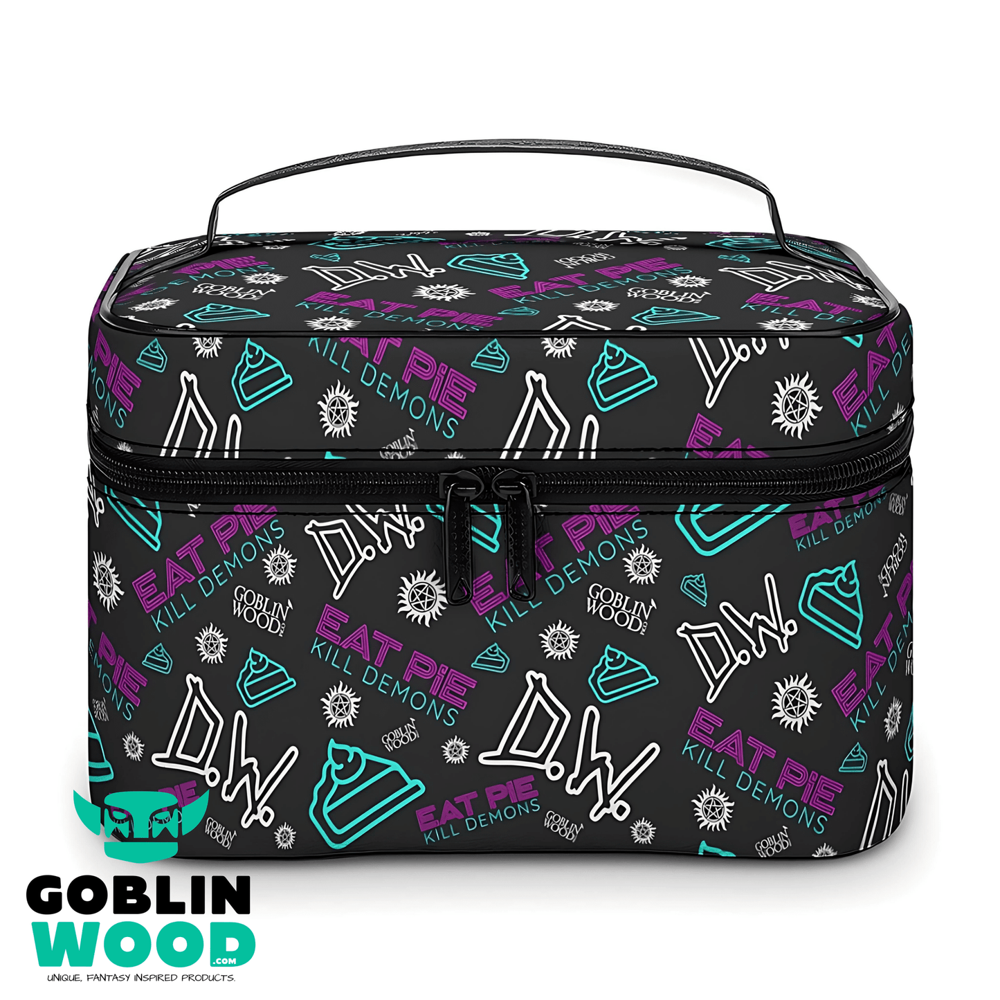Eat Pie - AOP Toiletry Bag - Supernatural Inspired - Goblin Wood Exclusive - Goblin Wood