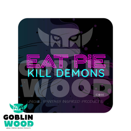 Eat Pie - Drinks Coaster - Supernatural Inspired - Goblin Wood Exclusive - Goblin Wood