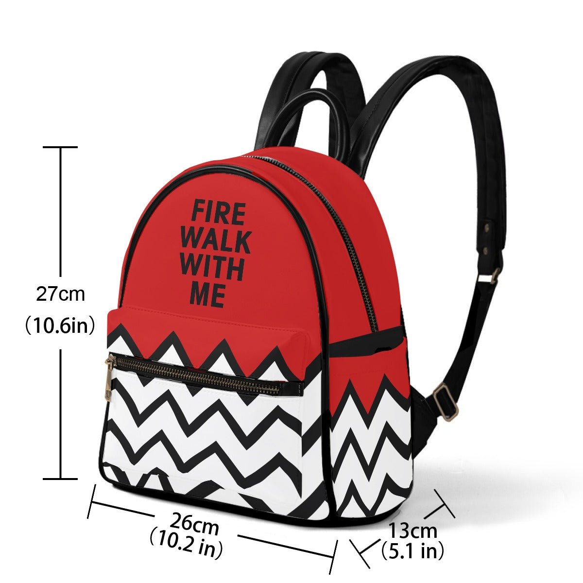 Fire Walk - AOP PU Mini Backpack - Twin Peaks Inspired - Sumthin Wicked Exclusive - Goblin Wood