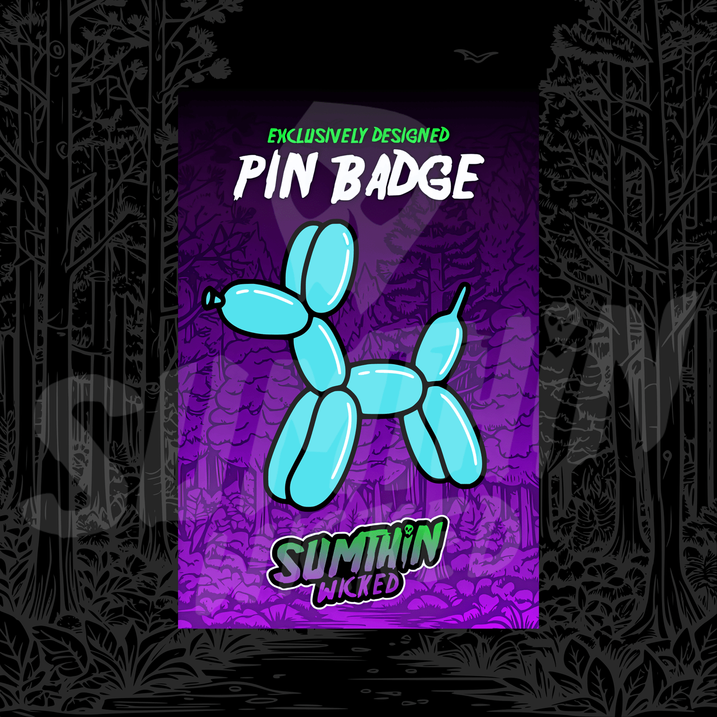 Floaty - Acrylic Pin Badge - Killer Klowns From Outer Space Inspired - Sumthin Wicked Exclusive - Goblin Wood
