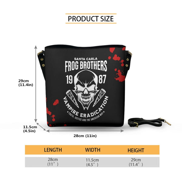 Frog Brothers - Crossbody Bucket Bag - The Lost Boys Inspired - Goblin Wood Exclusive - Goblin Wood