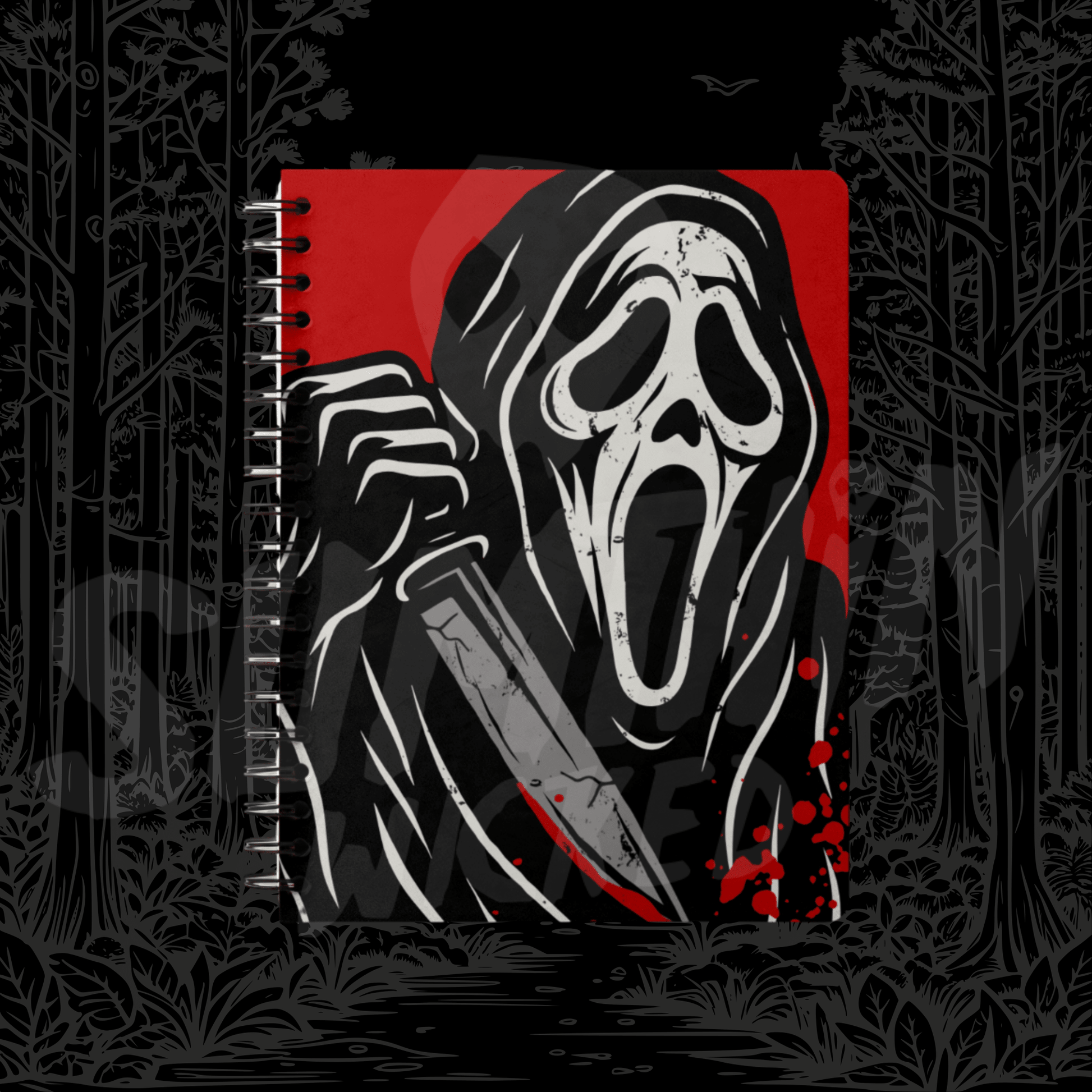 Ghostface - A5 Wiro Lined Notebook - Scream Inspired - Sumthin Wicked Exclusive - Goblin Wood
