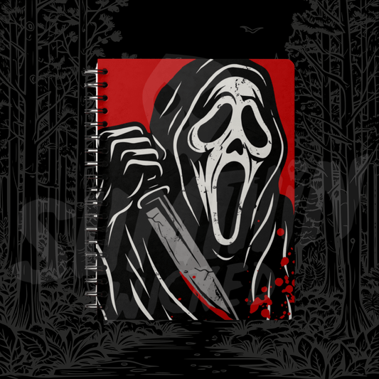 Ghostface - A5 Wiro Lined Notebook - Scream Inspired - Sumthin Wicked Exclusive - Goblin Wood