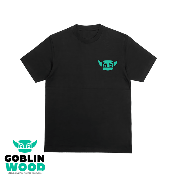Goblin - Premium Back and Front Branded Black T-Shirt - Goblin Wood Exclusive - Goblin Wood