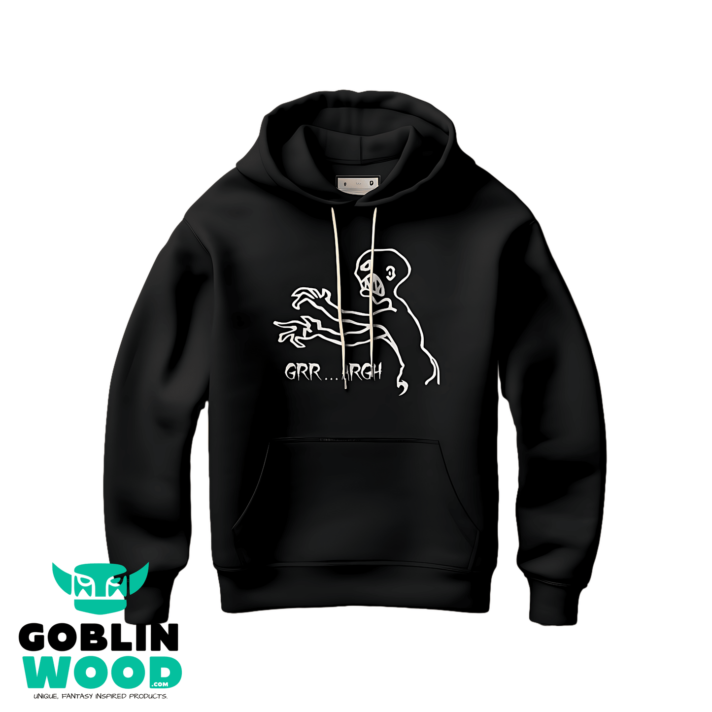Grr...Argh. - Black Premium Hoody - Angel - Goblin Wood Exclusive - Goblin Wood