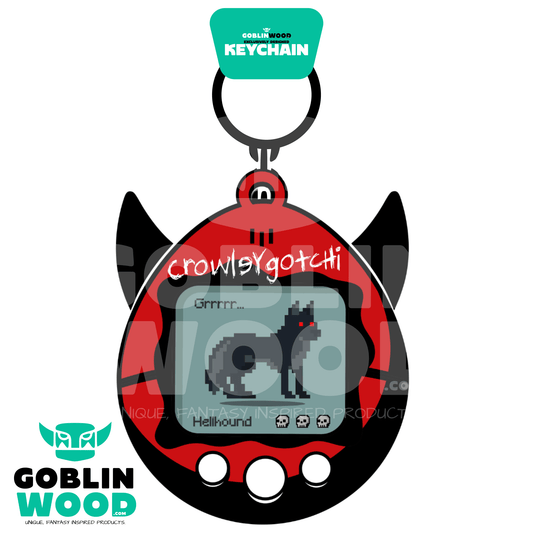 Hellhound - Acrylic Tamagotchi Style Keychain - Supernatural Inspired - Goblin Wood Exclusive - Goblin Wood