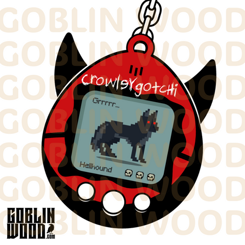 Hellhound - Acrylic Tamagotchi Style Keychain - Supernatural Inspired - Goblin Wood Exclusive