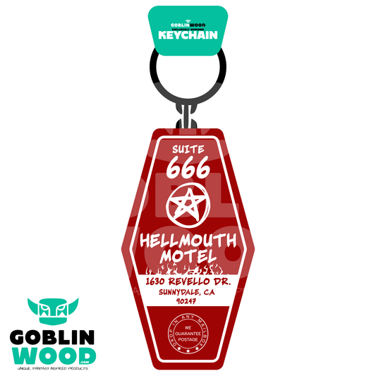 Hellmouth Hotel - Acrylic Keychain - Buffy Inspired - Goblin Wood Exclusive - Goblin Wood