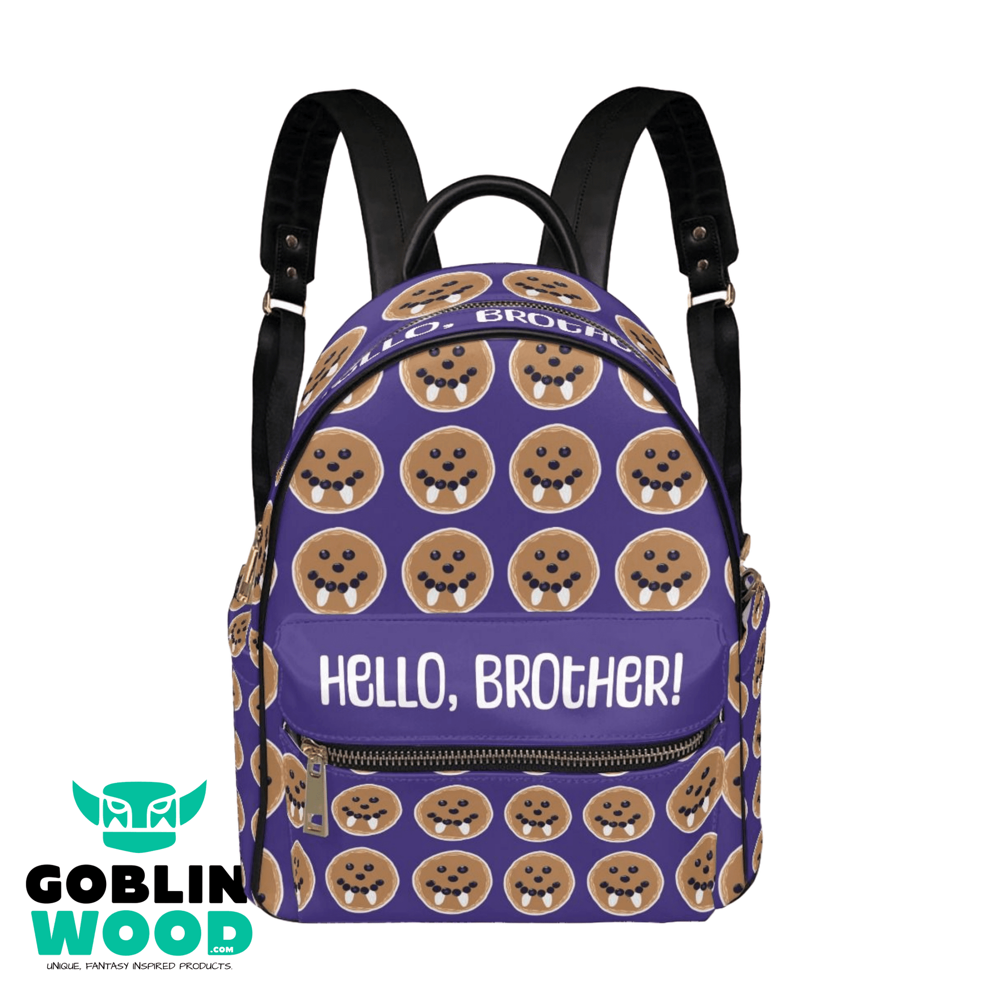 Hello Brother (Pancake) - AOP Print Mini Backpack -  - Goblin Wood Exclusive - Goblin Wood