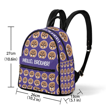 Hello Brother (Pancake) - AOP Print Mini Backpack -  - Goblin Wood Exclusive - Goblin Wood