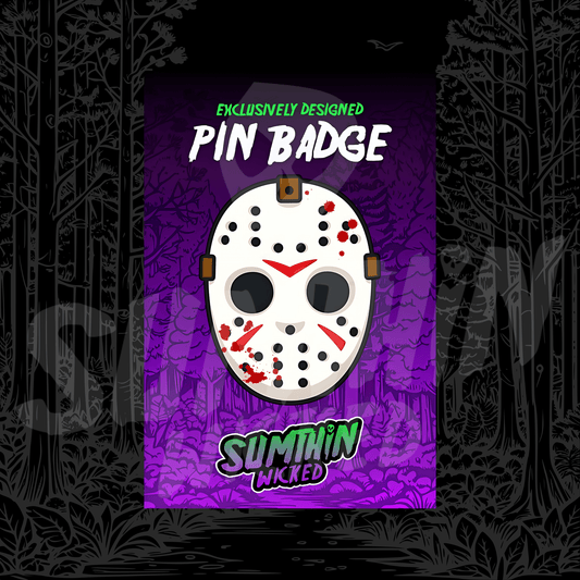 Hockey - Acrylic Pin Badge - Friday The 13th Inspired - Sumthin Wicked Exclusive - Goblin Wood
