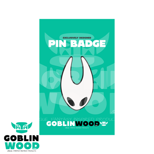 Hornet (Helmet) - Acrylic Pin Badge - Hollow Knight Inspired - Goblin Wood Exclusive - Goblin Wood