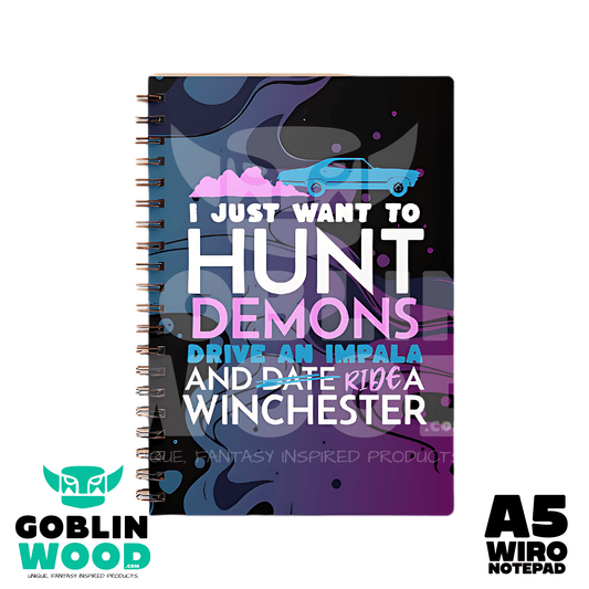 Hunt Drive Ride - A5 AOP Lined Notebook - Supernatural Inspired - Goblin Wood Exclusive - Goblin Wood