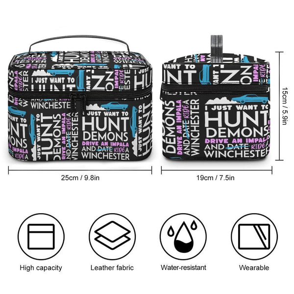 Hunt. Drive. Ride - AOP Toiletry Bag - Supernatural Inspired - Goblin Wood Exclusive - Goblin Wood