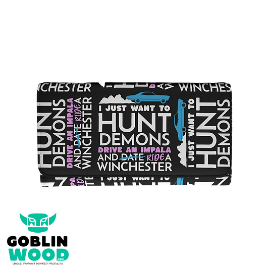 Hunt Drive Ride - Black AOP Purse - Supernatural Inspired - Goblin Wood Exclusive - Goblin Wood