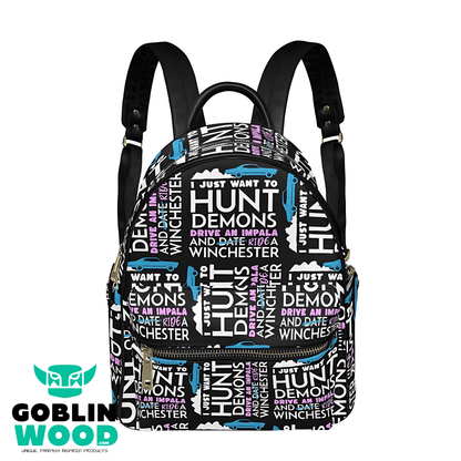 Hunt Drive Ride - Black Mini Backpack - Supernatural Inspired - Goblin Wood Exclusive - Goblin Wood
